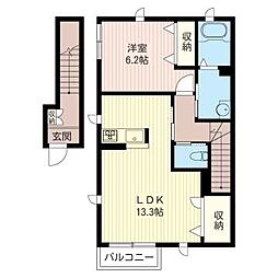 メゾン613 1LDKの間取図画像