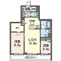Bloom 2LDKの間取図画像