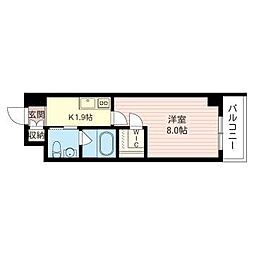 LeBlanc池上 1Kの間取図画像
