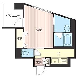 minaOmori 1Kの間取図画像