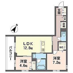 ＷＴＢ大塚 4階2LDKの間取り