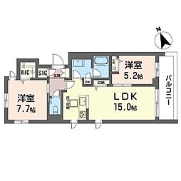 WTB池袋 2LDKの間取図画像