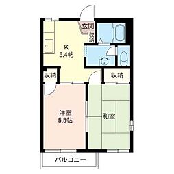 ジュール・ド・プランタンA棟 2Kの間取図画像