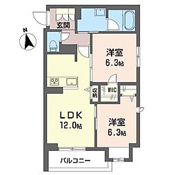 フィローザ池袋 2LDKの間取図画像