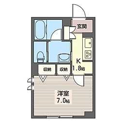 HMMCmerrily 1Kの間取図画像