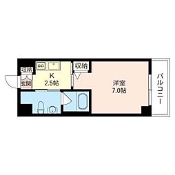 オリーブ 1Kの間取図画像