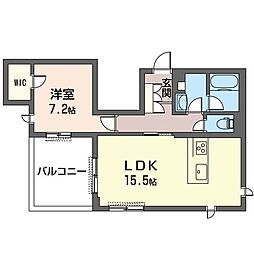 ＳＡ麻布レジデンス 2階1LDKの間取り