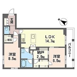 リコラータ 00203 2階2SLDKの間取り