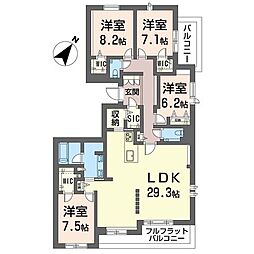 ステラ松濤 4LDKの間取図画像