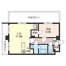 エスティメゾン目黒 1LDKの間取図画像