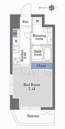 ファミーユ 1Kの間取図画像
