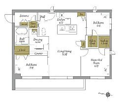 WithPlus西新宿 3LDKの間取図画像