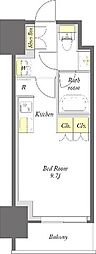 プライムメゾン中目黒 ワンルームの間取図画像