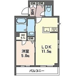Alflat赤堤 1LDKの間取図画像