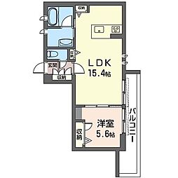 リベルテ・ココ 1LDKの間取図画像