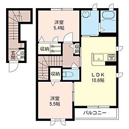 シャーメゾン南成瀬 2LDKの間取図画像