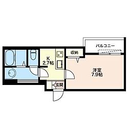 MGAハウス 1Kの間取図画像