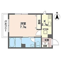 エステル荻窪 1階1Kの間取り