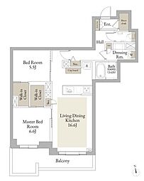 グレース・コート阿佐ヶ谷1 2LDKの間取図画像