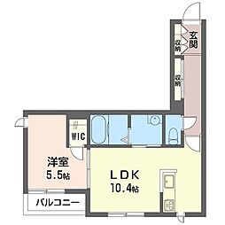 ボン・ソール 1LDKの間取図画像