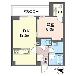 グランセーヌ 1LDKの間取図画像