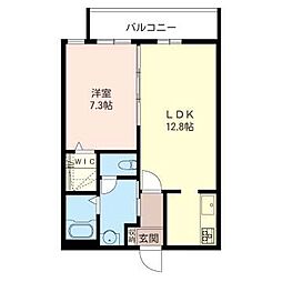 LIBRA 1LDKの間取図画像