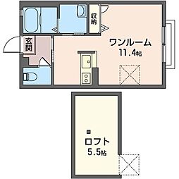 ル・モンド田無 ワンルームの間取図画像