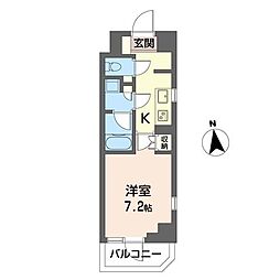 ＮＩテラス 2階1Kの間取り