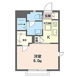 エスパシオ 1Kの間取図画像