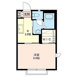 ＨＩＲＯコート 2階1Kの間取り