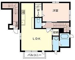 roubaix 1LDKの間取図画像