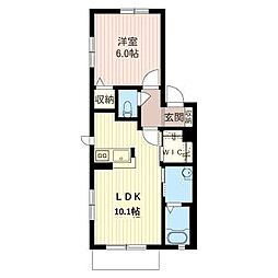 Edelweiss 1LDKの間取図画像