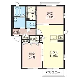エクラージュ原宿壱番館 2LDKの間取図画像