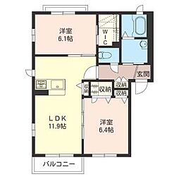 エクラージュ原宿壱番館 2LDKの間取図画像
