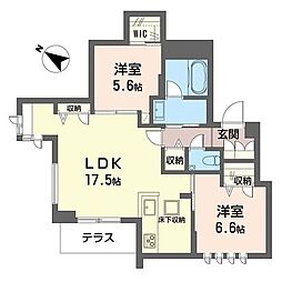 クレイラ戸塚 2LDKの間取図画像