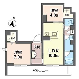F.skypark 2LDKの間取図画像