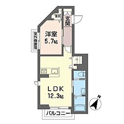 ルシエル東林間 1LDKの間取図画像