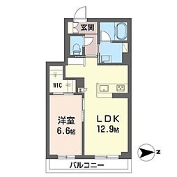 サンワハウス 2階1LDKの間取り