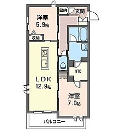 間取図画像 2LDK