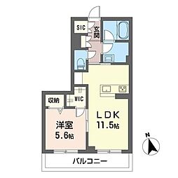 BloomGarden 1LDKの間取図画像