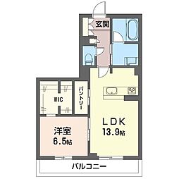 カーサ ファミリオ 1LDKの間取図画像