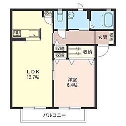 ピュアコート2 1LDKの間取図画像
