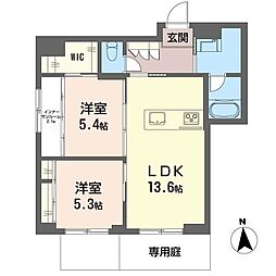 ブルーム アーク 2LDKの間取図画像