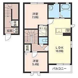 ドリーミオB 2LDKの間取図画像