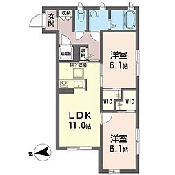 マーベラスメゾン 2LDKの間取図画像