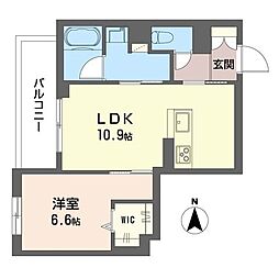 ブランニューデイズ 1LDKの間取図画像