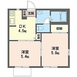 マーキュリー狭山 2Kの間取図画像