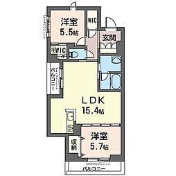 間取図画像 2LDK
