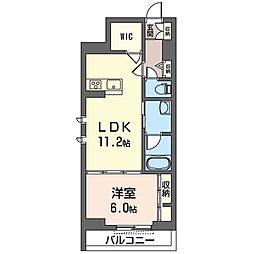 カーラボヌール 1LDKの間取図画像