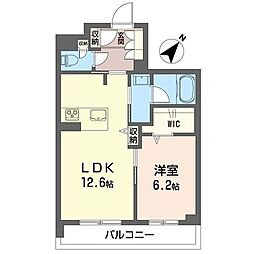 シエル メゾン 1LDKの間取図画像